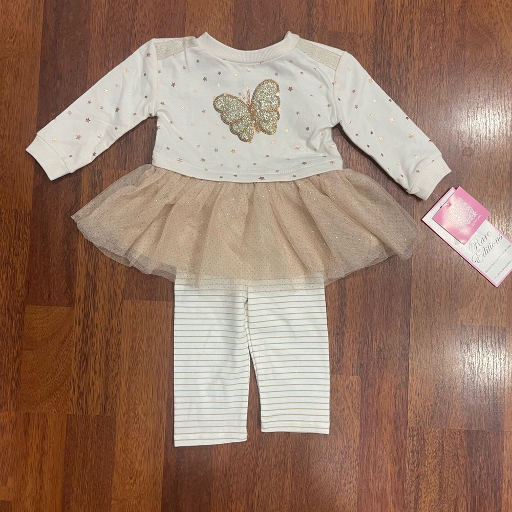 Butterfly Tutu 2 piece set size 6-9 months